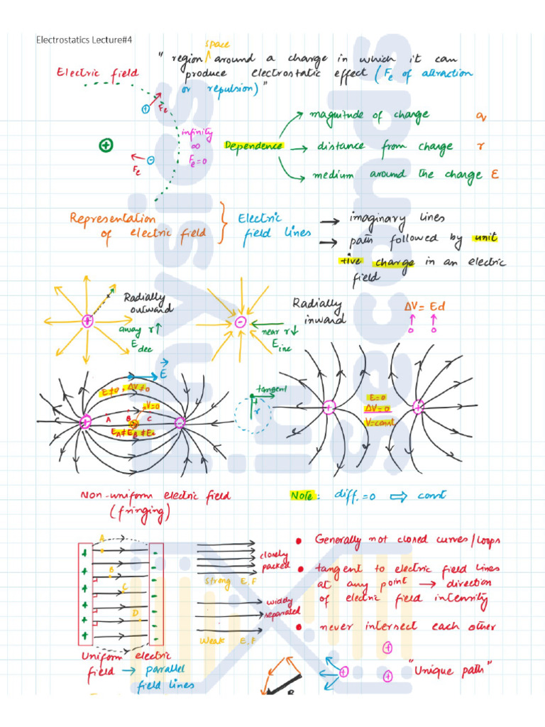 1.3 - Electric Field and Electric Field Lines | PDF