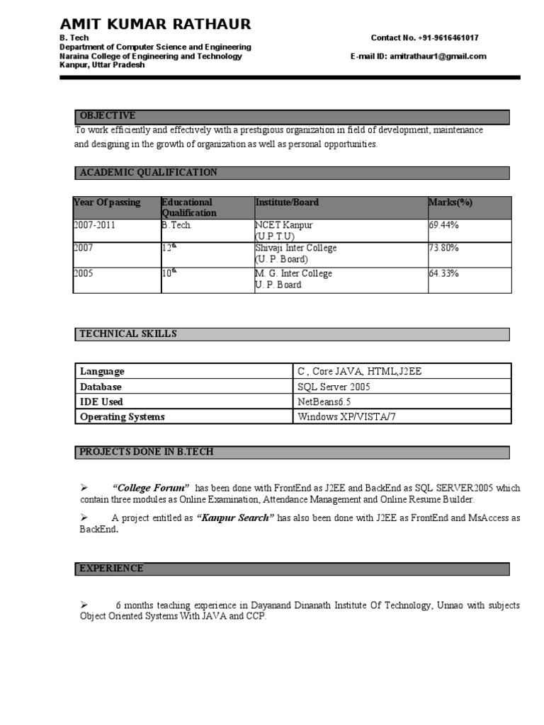 Amit Rathaur's Education Profile | PDF