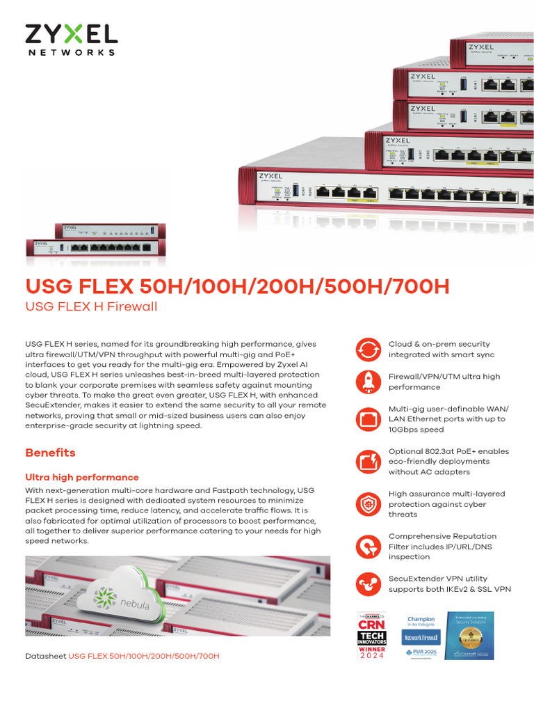 USG FLEX 50H Firewall Overview | PDF | Computer Network | Virtual ...