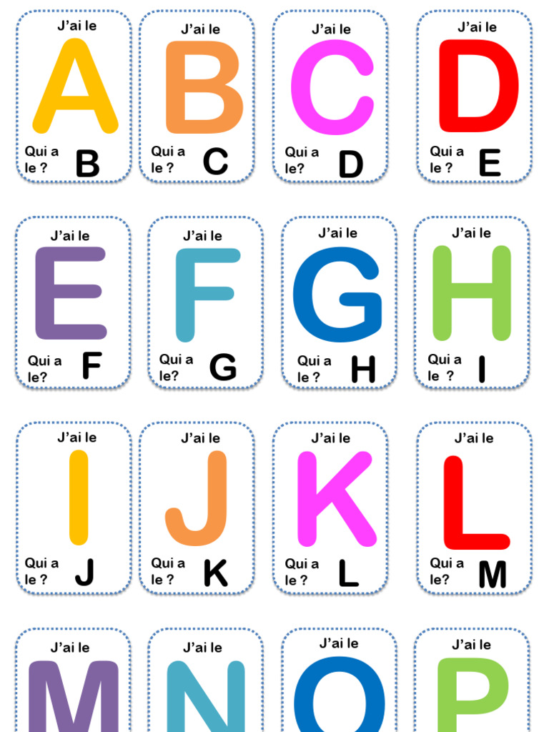 Alphabet à imprimer et découper | PDF