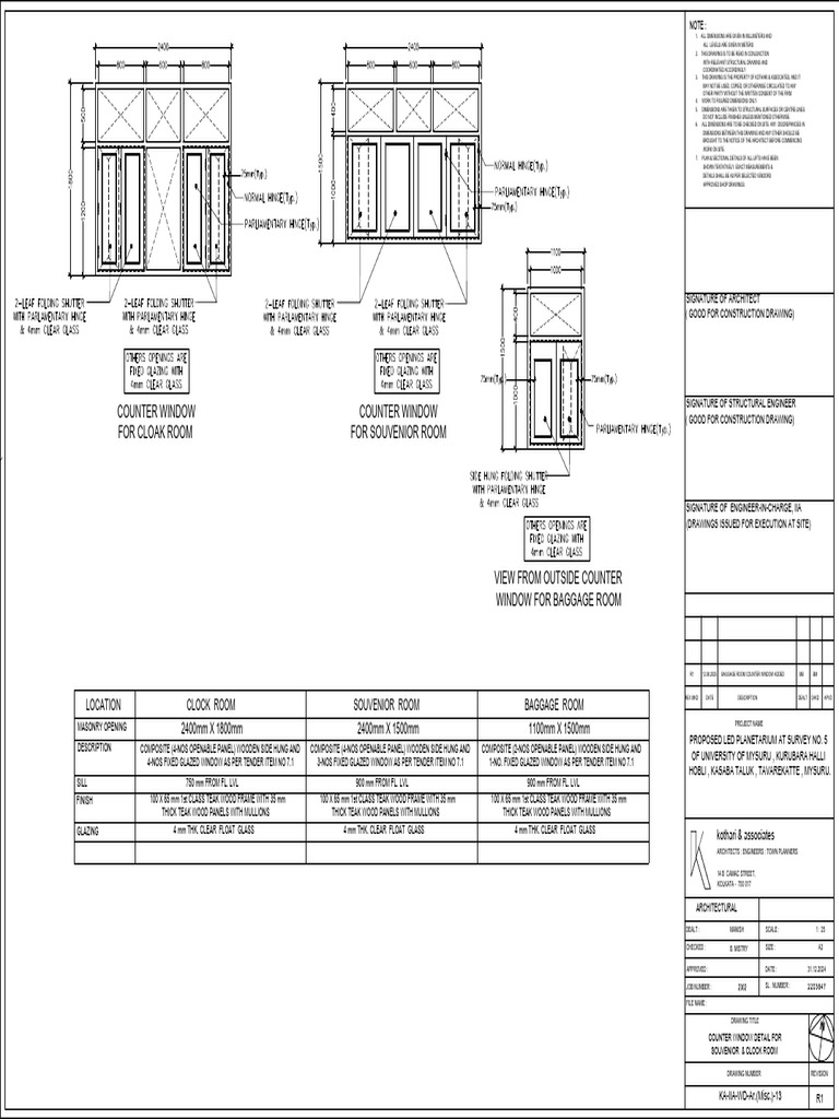 Counter Window Details for Rooms | PDF | Glass Applications | Glasses