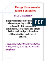 Traffic Design Benchmarks Standard Templates: by DR Gina Barney
