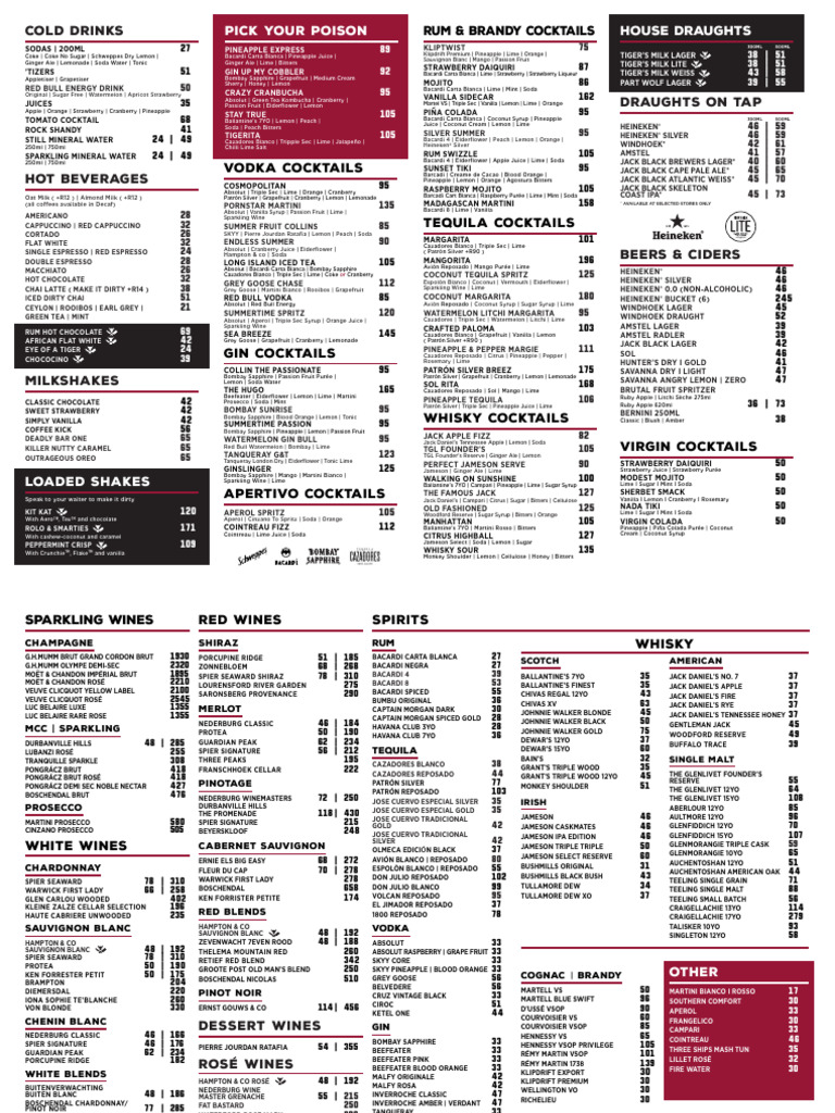 Comprehensive Beverage Menu Overview | PDF | Lime (Fruit) | Drink