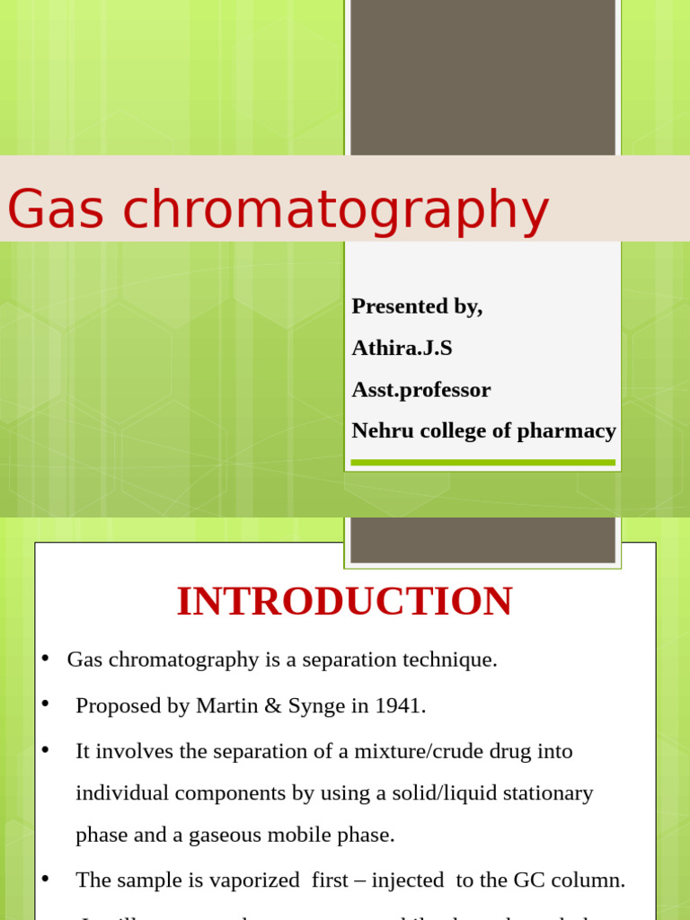 Gas Chromatography | PDF | Gas Chromatography | Chromatography