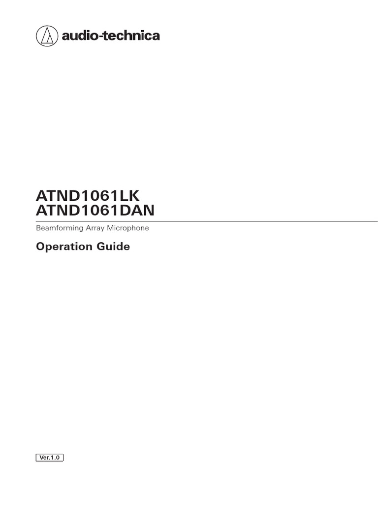 ATND1061 Beamforming Microphone Guide | PDF | Microphone | Acoustics