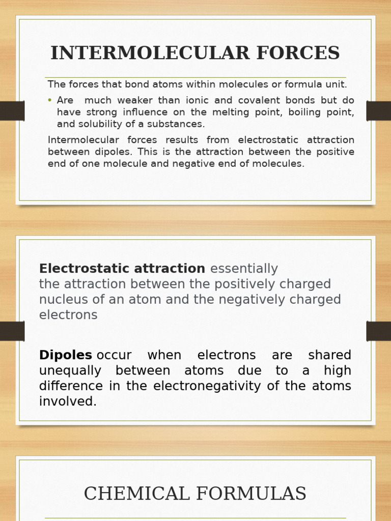 Intermolecular Forces | PDF