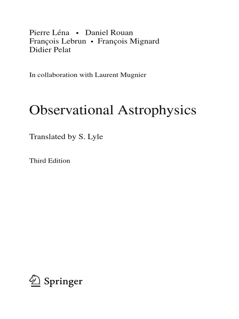 Observational Astrophysics Overview | PDF | Telescope | Astronomy