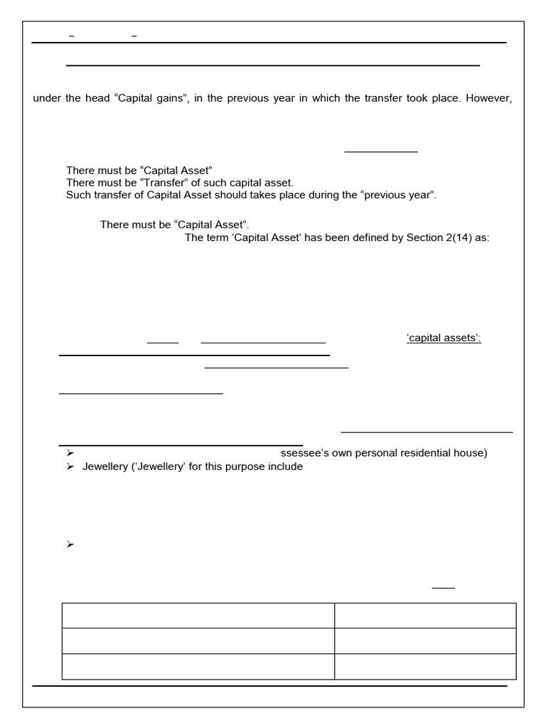 Capital Gains Tax Overview for Students | PDF | Capital Gain | Capital ...