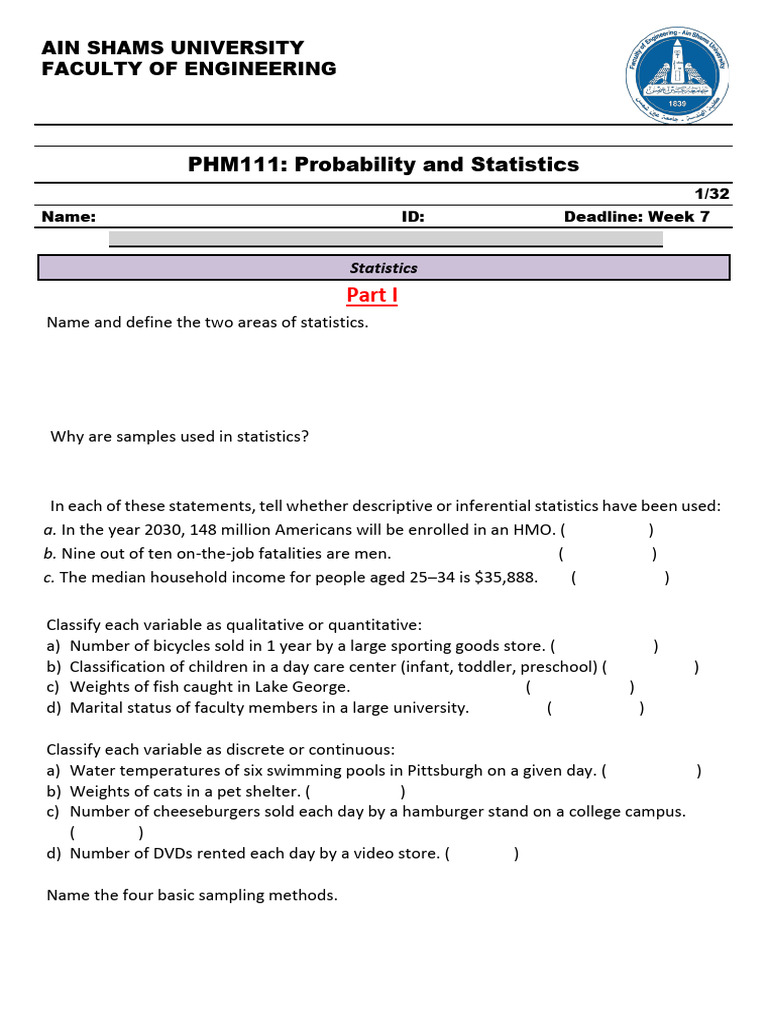 PHM111-Major - Task Answered (Part1) | PDF | Coefficient Of Variation ...