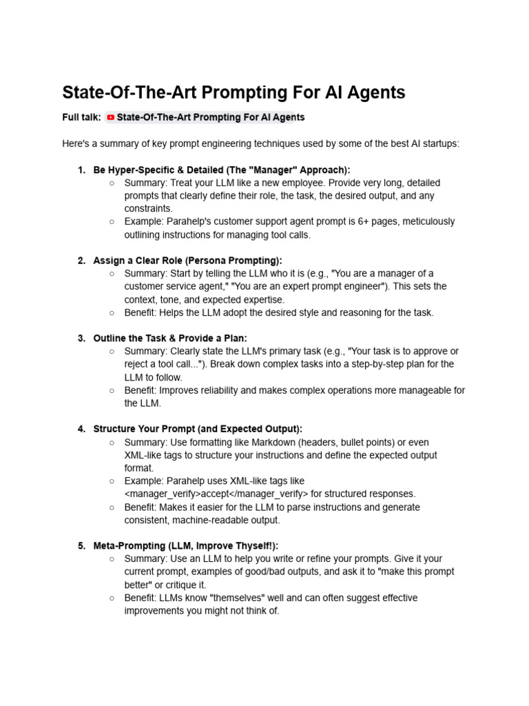 State-Of-The-Art Prompting For AI Agents | PDF | Learning | Computing