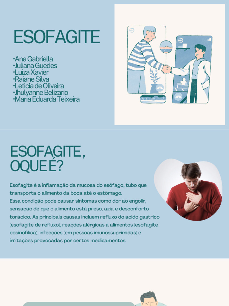 Tipos e Tratamentos da Esofagite | PDF | Doença do refluxo ...