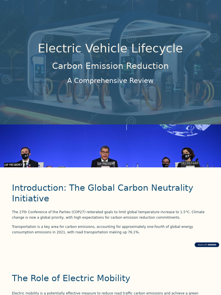 Electric Vehicle Lifecycle | PDF | Life Cycle Assessment | Electric Vehicle