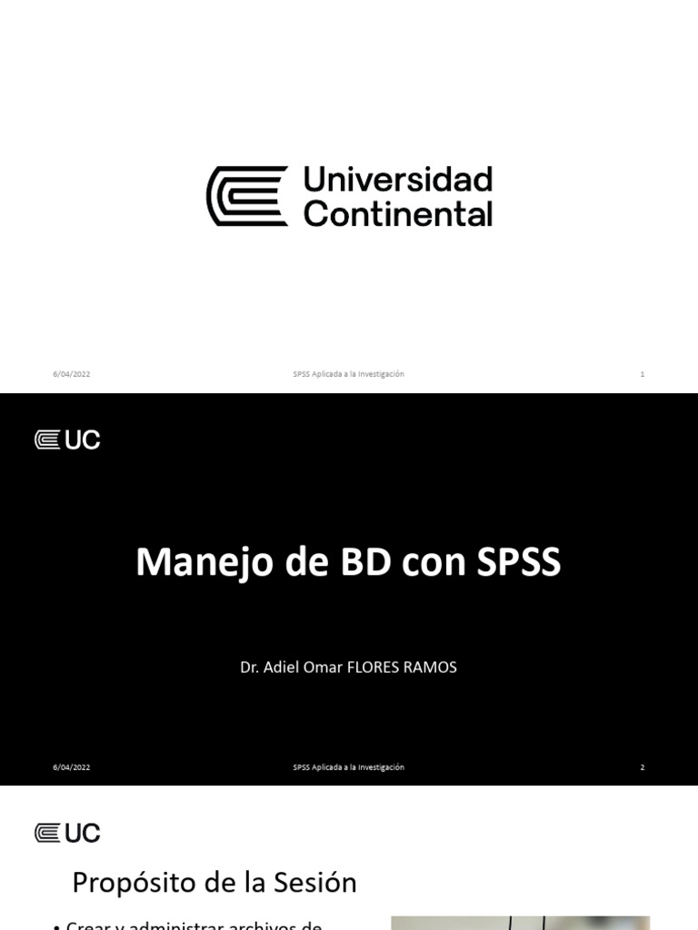 Manejo de Base de Datos en SPSS | PDF | Spss | Bases de datos
