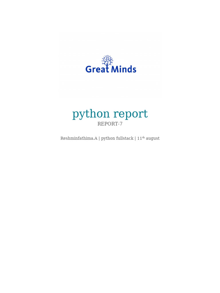 Report 7 | PDF