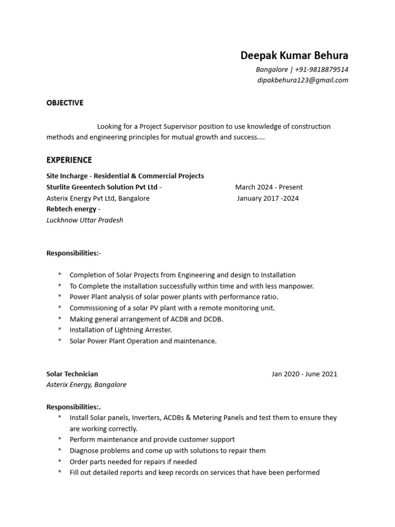 Deepak Kumar Behura (1) - 1 | PDF | Solar Power | Photovoltaic System