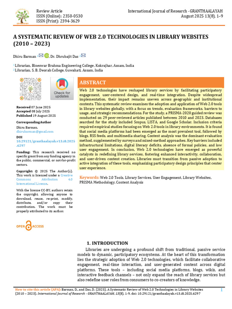 Web 2.0 Technologies in Library Websites | PDF | Web 2.0 | Social Media