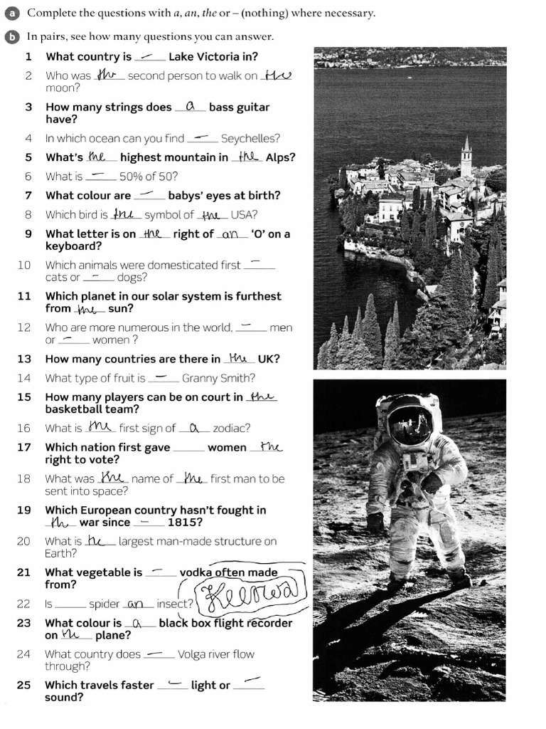Quiz Questions for Language Practice | PDF