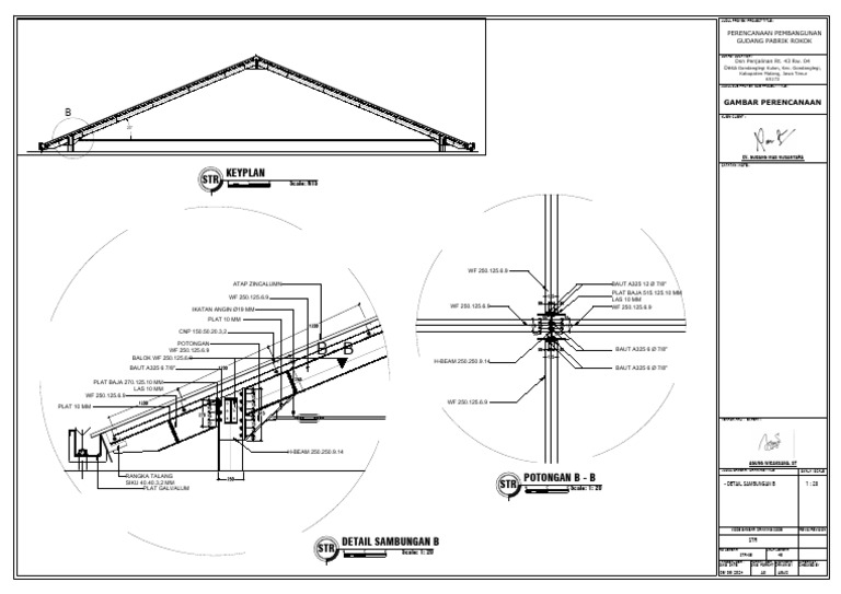 Detail Sambungan Struktur Gudang Rokok | PDF