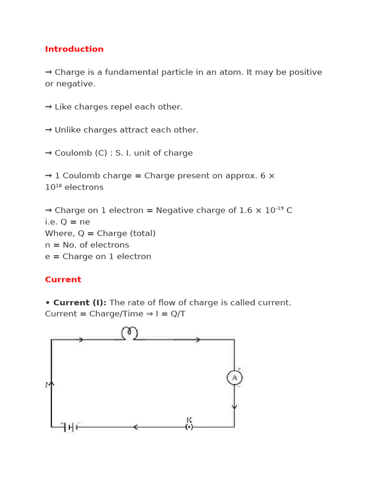 Understanding Electric Charge and Current | PDF | Electrical ...