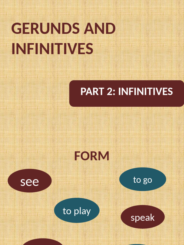 Infinitives Theory | PDF | Verb | Grammar