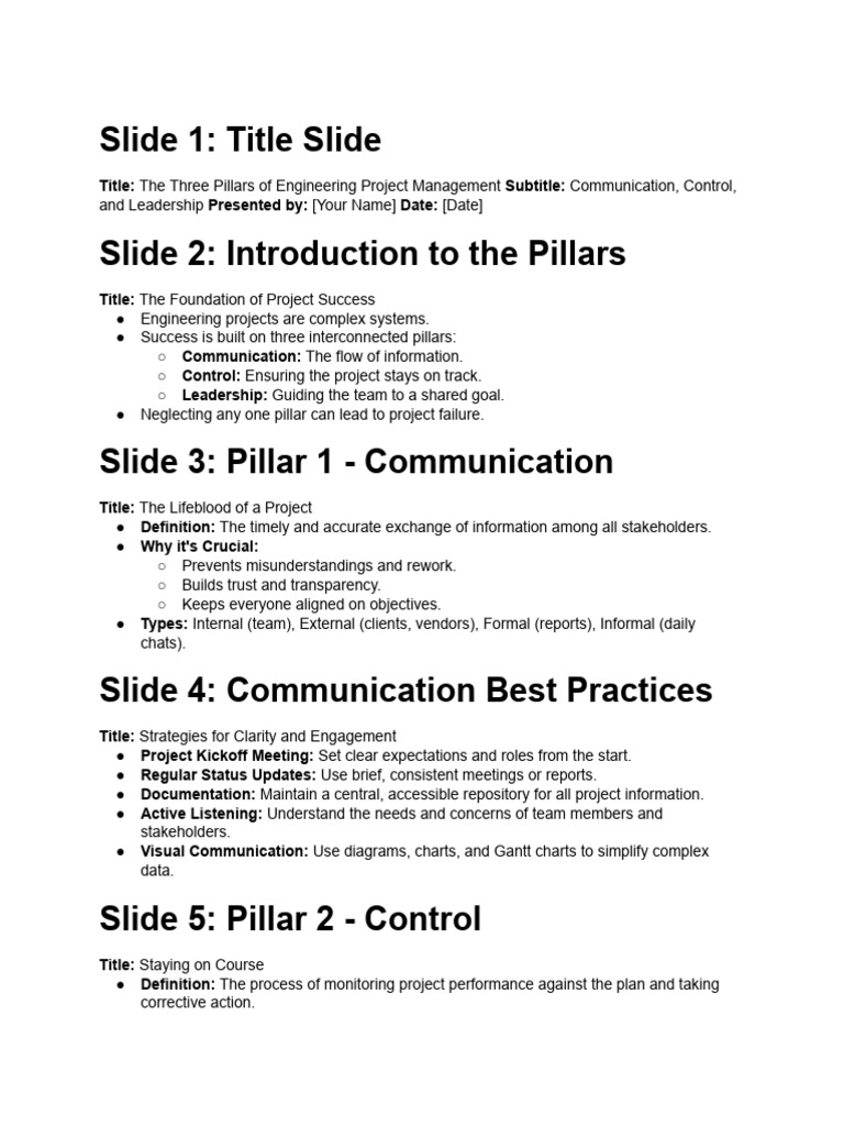 Three Pillars of Project Management | PDF | Project Management | Leadership