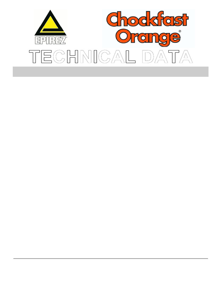Epirez Chockfast Orange TDS | PDF | Strength Of Materials | Solid