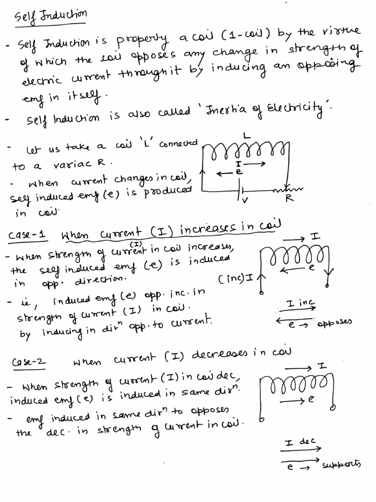 Self Induction | PDF