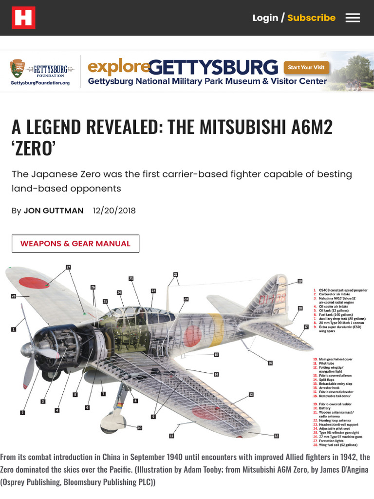 The Mitsubishi A6M2 Zero Fighter | PDF | Aviation | Aircraft