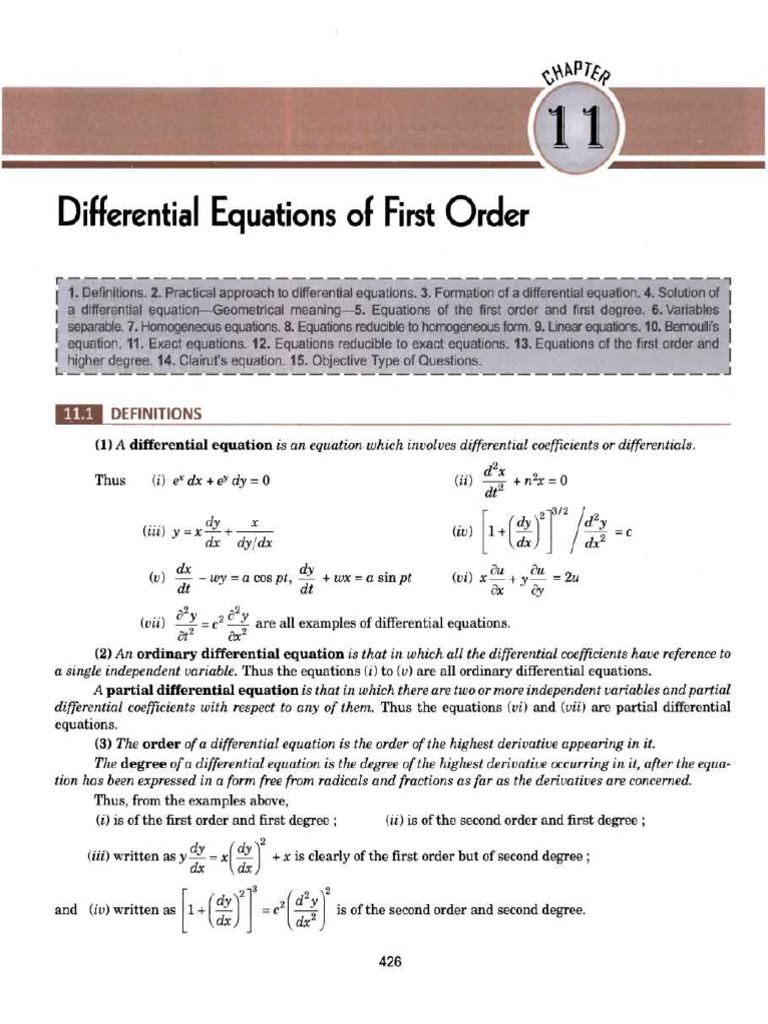 ODE FirstOder | PDF