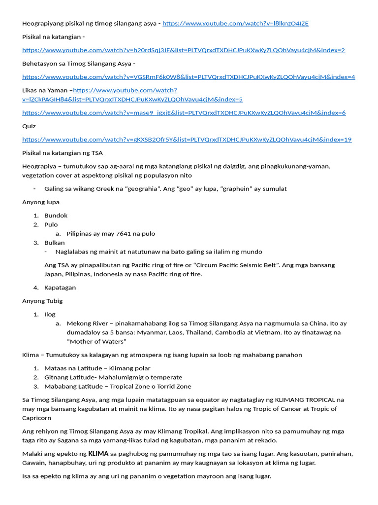 1st QTR Reviewer | PDF