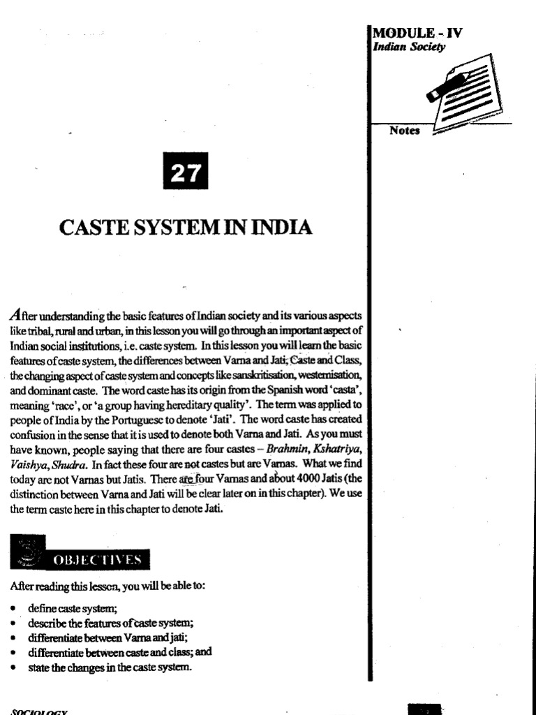 Caste System in India | PDF | Foreign Language Studies