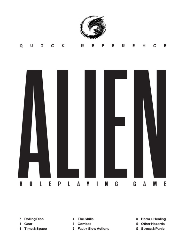Alien RPG Quick Reference Guide | PDF | Firearms