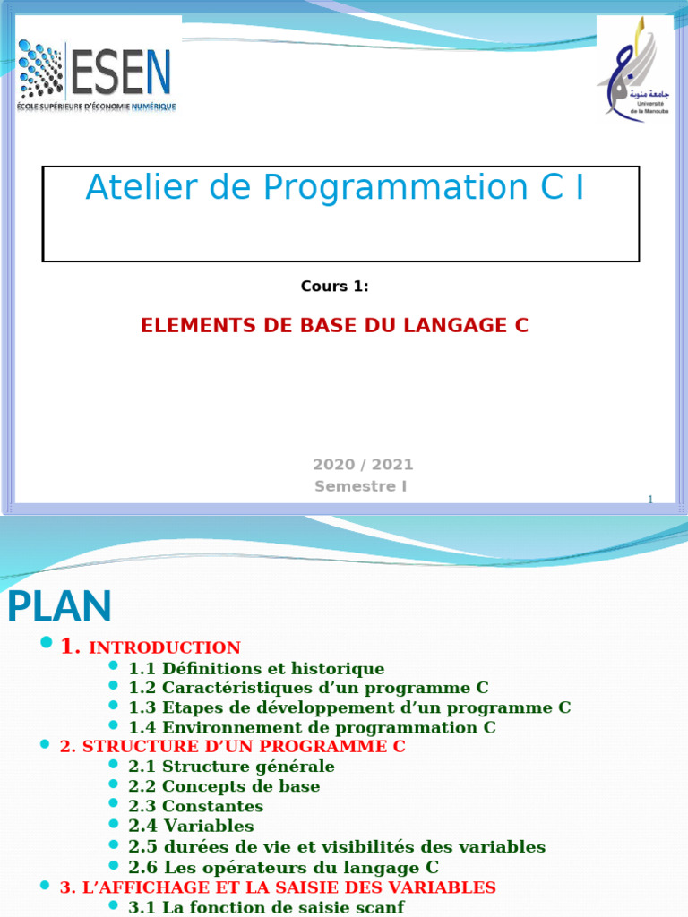Introduction au langage de programmation C | PDF | Variable ...