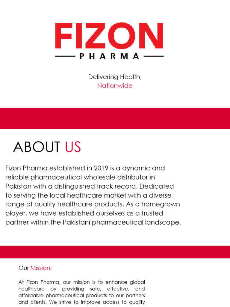 Fizon Pharma - Company Profile | PDF | Health Care | Pharmaceutical ...