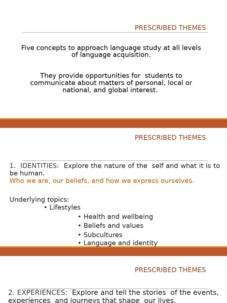 Language Study Themes for All Levels | PDF | Liberal Arts Education ...