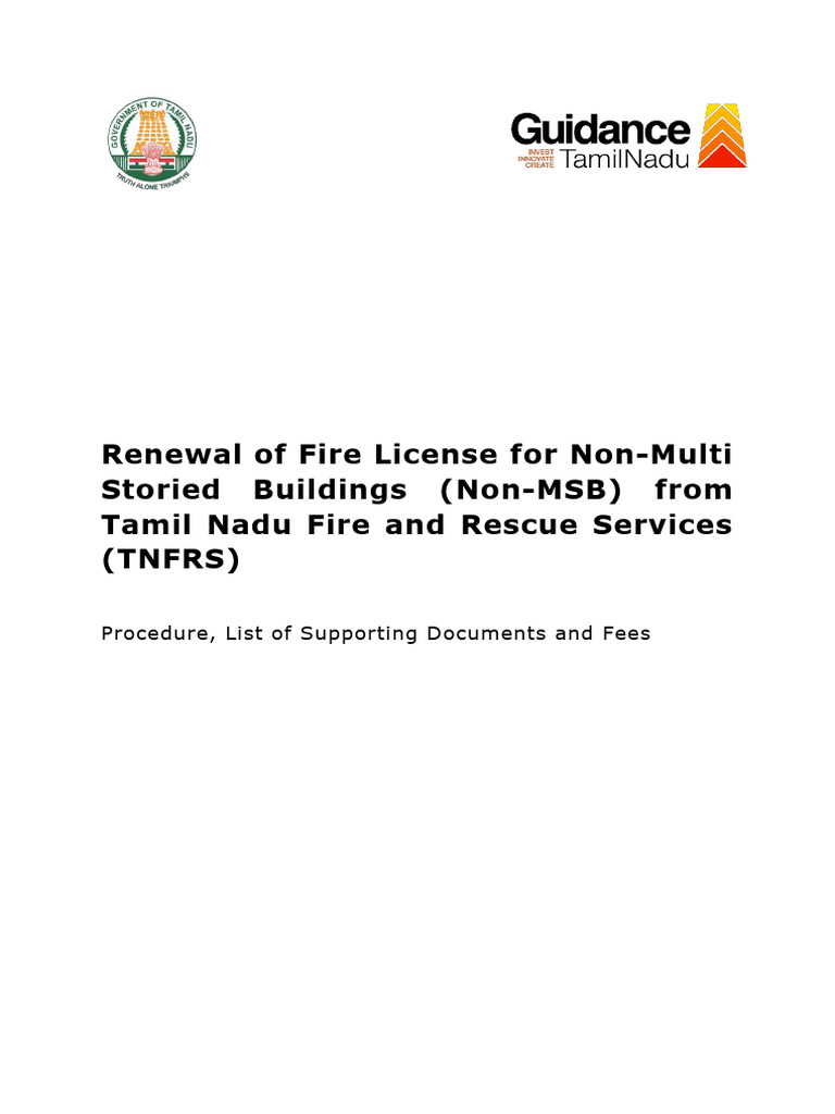 Fire License Renewal Process in TN | PDF