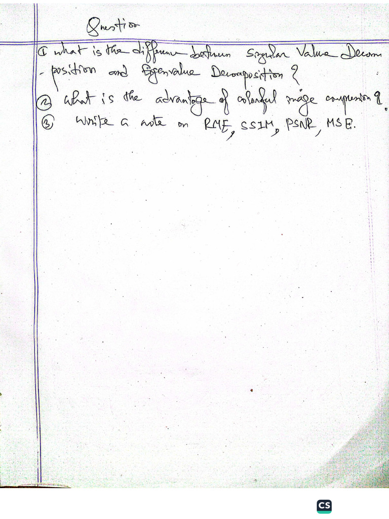 Questions Answer SVD Related - 1 | PDF