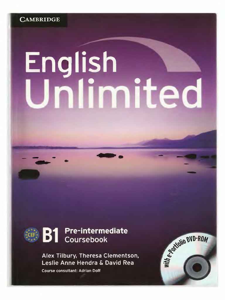 English Unlimited. Pre-Intermediate B1. Coursebook | PDF