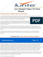 Political Science Sample Paper of Cbse Board