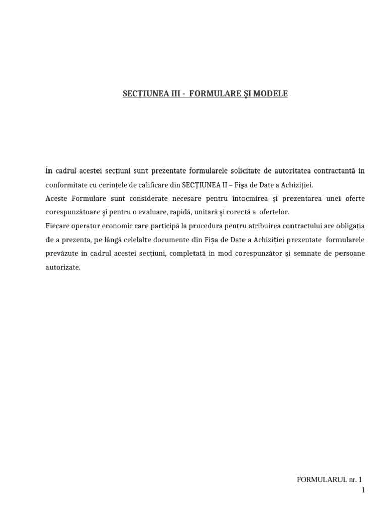 Modele de Formulare - 2022 | PDF