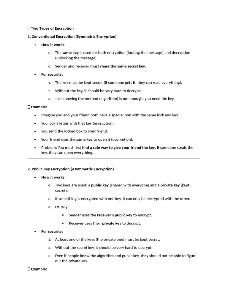 ? Two Types of Encryption | PDF | Key (Cryptography) | Public Key ...