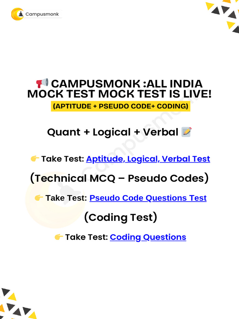 Campusmonk All India Mock Test | PDF