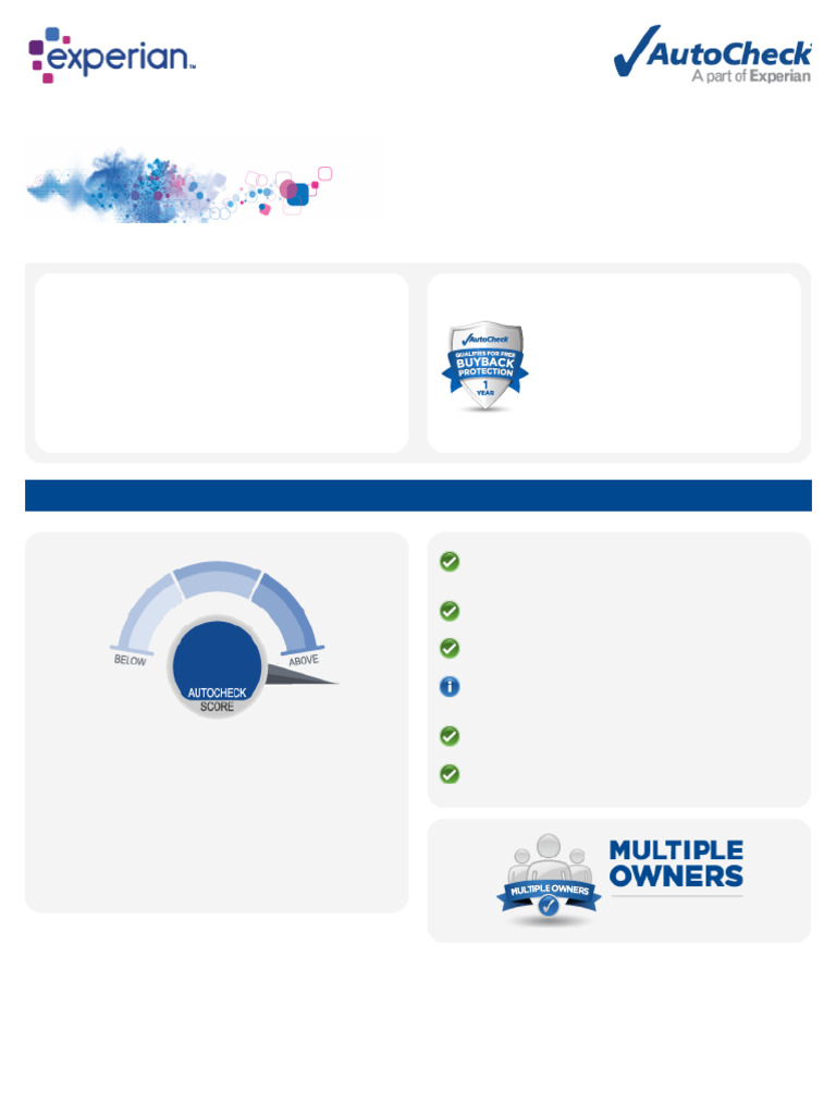 2006 Mazda RX-8 AutoCheck Report | PDF | Department Of Motor Vehicles ...