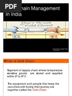 Cold Chain Management in India: International Practices