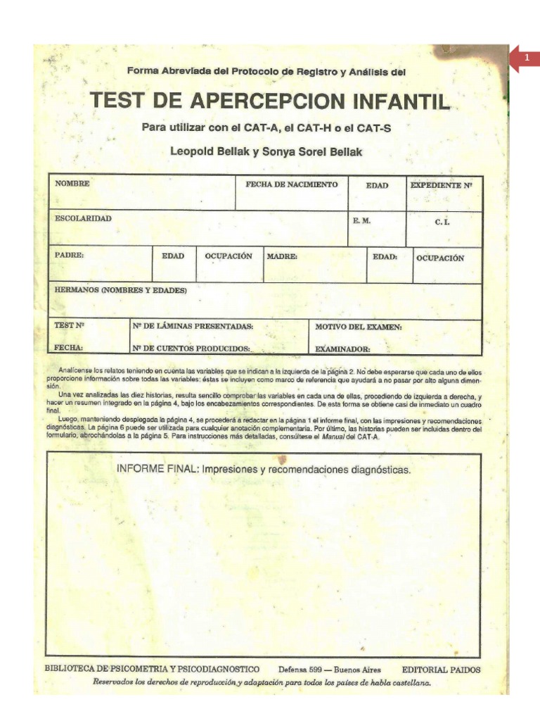 Protocolo de Registro Cat | PDF