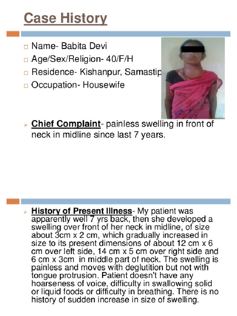 Thyroid Case Presentation Pdf