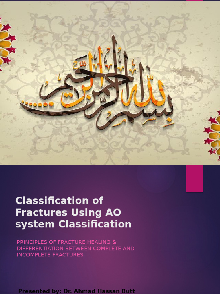 Fracture Classification | PDF | Wound | Bone