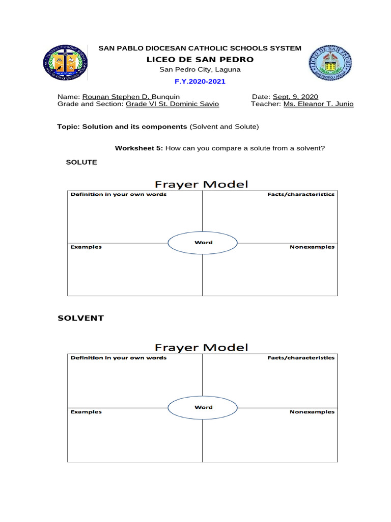 Comparing Solute and Solvent Types | PDF