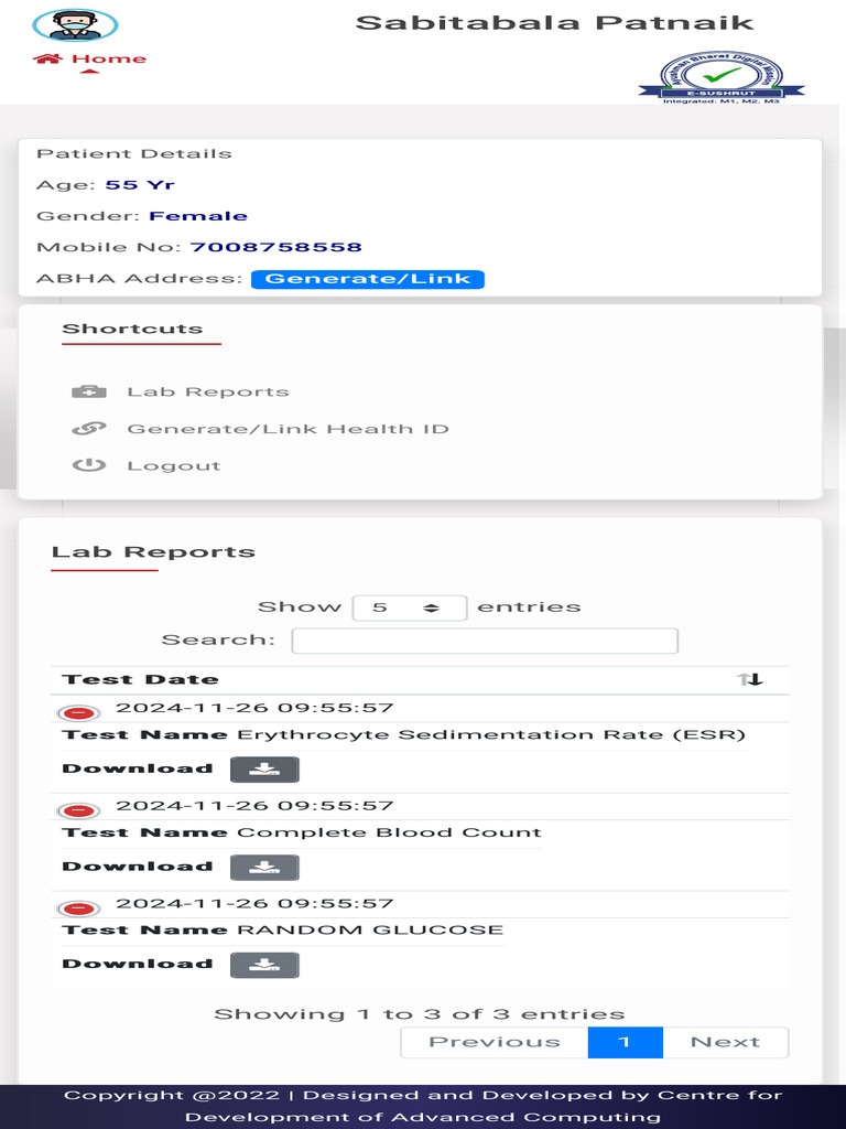 Patient Lab Reports Overview | PDF