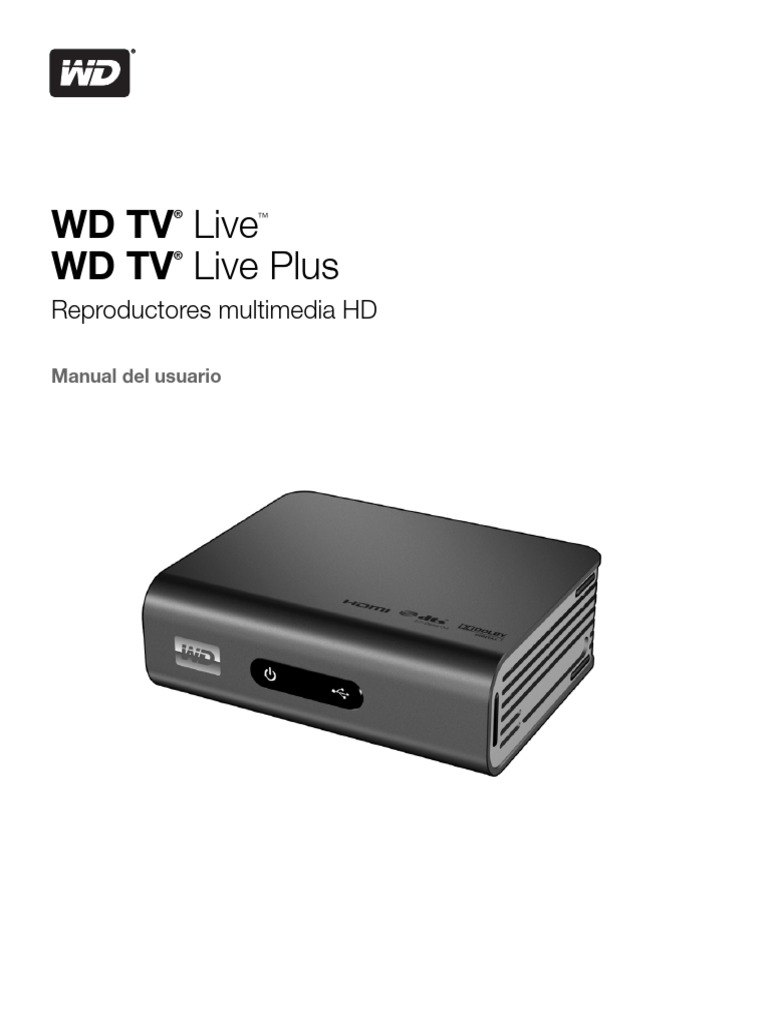 Manual de WD TV Live Plus | PDF | Hdmi | USB
